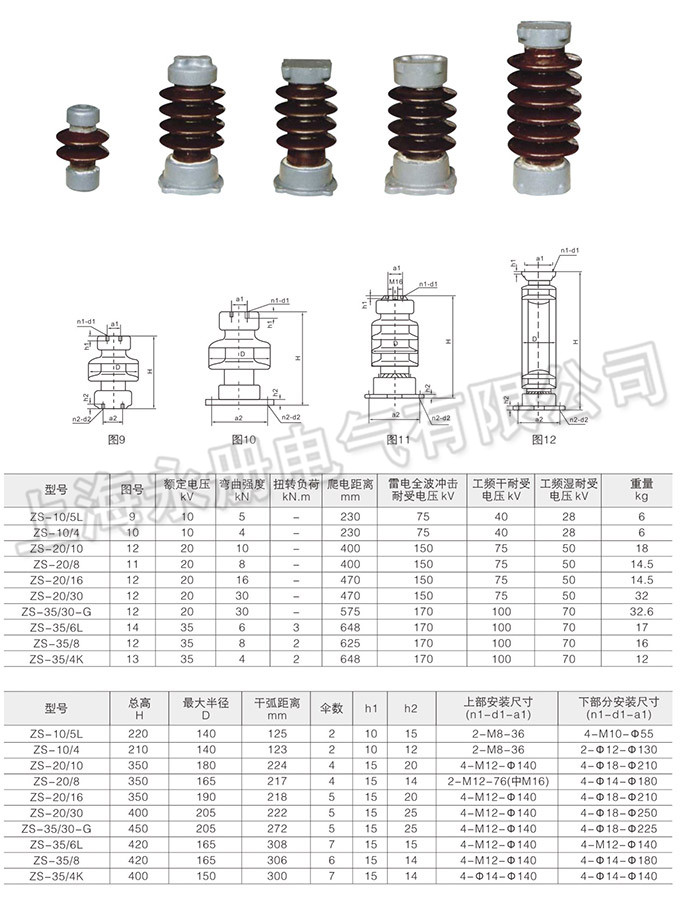 高压支柱绝缘子的技术参数