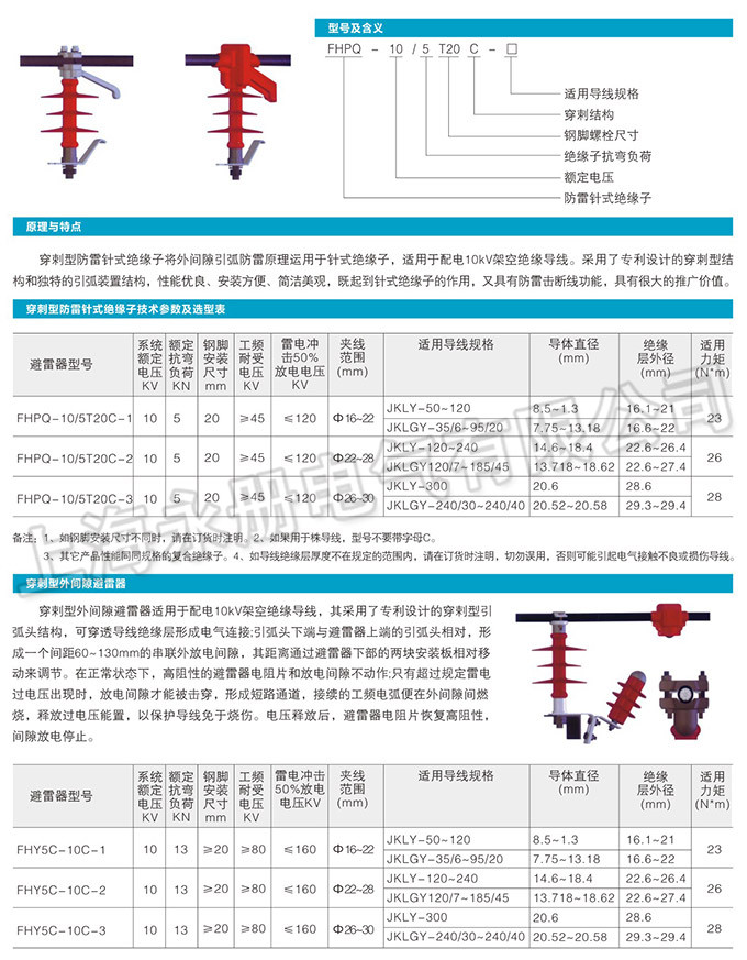 穿刺型防雷针式绝缘子的介绍