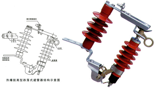 YH5WS避雷器的产品结构图