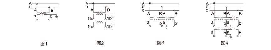 JDZ-3、6、10电压互感器的接线图