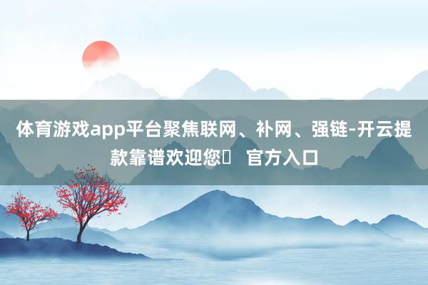 体育游戏app平台聚焦联网、补网、强链-开云提款靠谱欢迎您✅ 官方入口