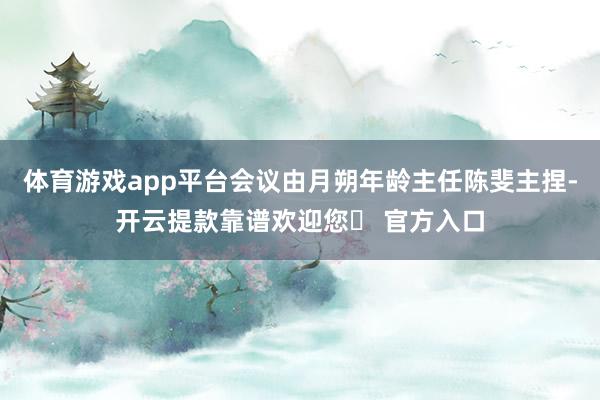 体育游戏app平台会议由月朔年龄主任陈斐主捏-开云提款靠谱欢迎您✅ 官方入口