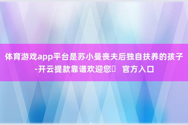 体育游戏app平台是苏小曼丧夫后独自扶养的孩子-开云提款靠谱欢迎您✅ 官方入口